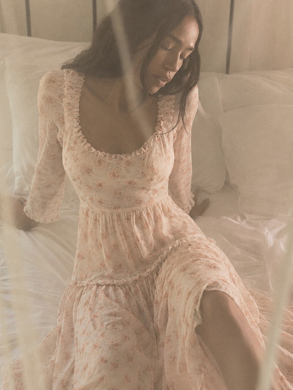 Doen | Cottage Core Garnet Maxi Dress in Poppy Print ~ XL